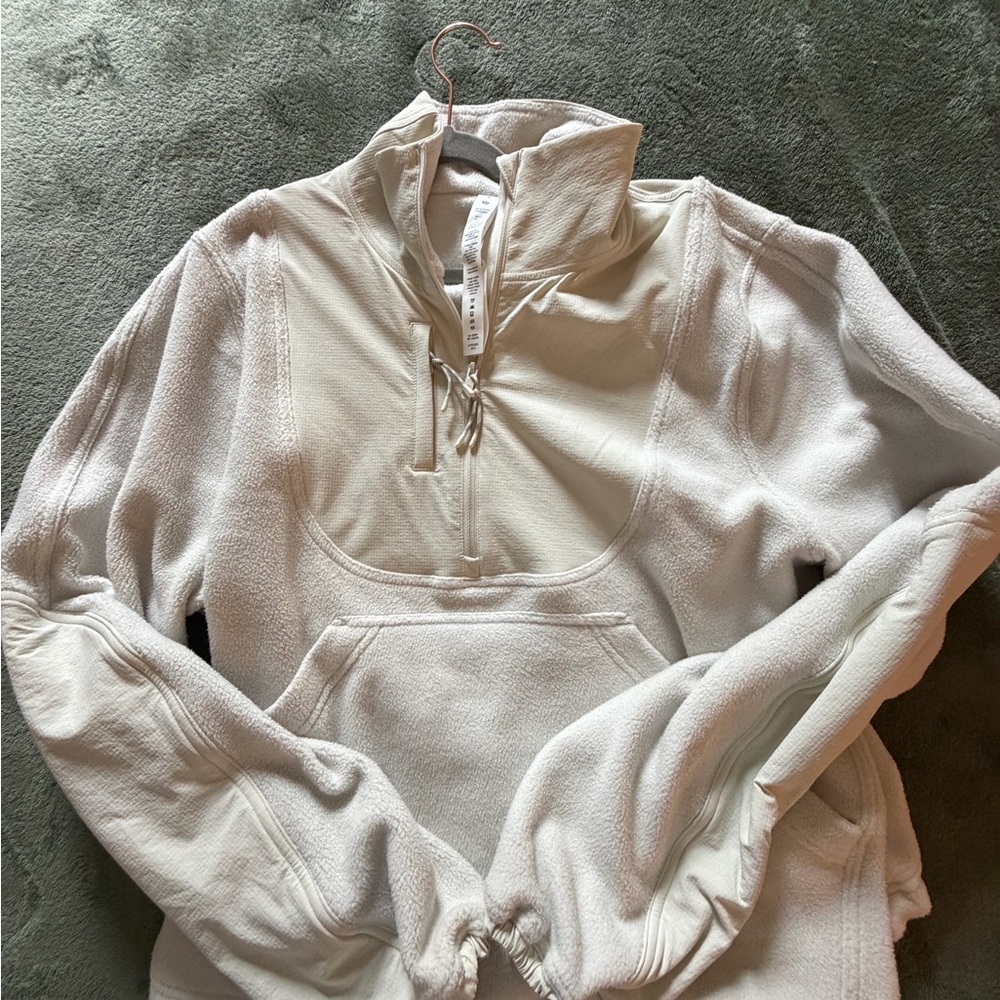 lululemon athletica Cream Quarter-Zip Fleece Pullover - Women